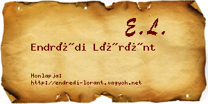 Endrédi Lóránt névjegykártya